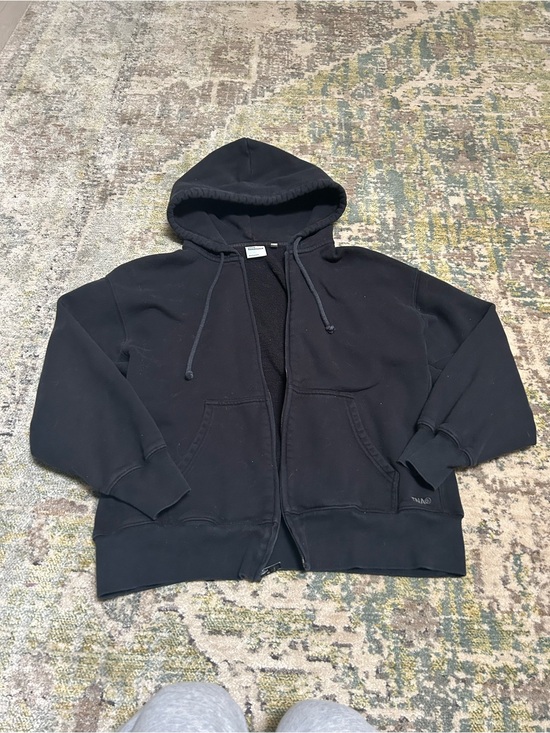 TNA Sweaters - TNA Cozy Fleece Boyfriend Fit Hoodie in Black